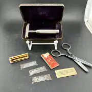 Vintage PENN adjustable SE safety razor set PAT:1919 with box