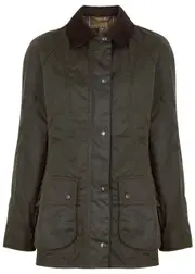 Barbour Beadnell Dark Green Waxed Cotton Jacket - 18 (UK 18 / Xxl) 18 (UK 18 / XXL)