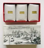 VTG BOUQUET DE PARIS PLASSARD(PERFUMER SINCE 1815)PARIS FRANCE BATH SOAP 3 BARS