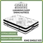 Giselle King Single Bed Mattress Pocket Spring Euro Top Bedding Medium Algarve