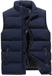 [SUIOPPYUW] Men Jacket Sleeveless Slim Down Vest Winter Warm Body Warmers Waistcoat Fashion Oversize Wind-proof Clothing Coat