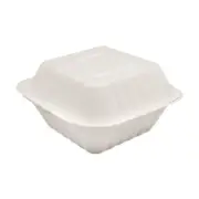 Karat Earth Karat KEBHC661CFF 6 in x 6 in Bagasse Clamshells