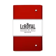 NEW WAFF Le Royal Leather Cover Notebook Journal Lined Paper 5.75" x 4" Red