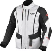 Macna Air Hybrid 2.0 waterproof Motorcycle Textile Jacket, black-grey-red, Size XL for Men Black Grey Red