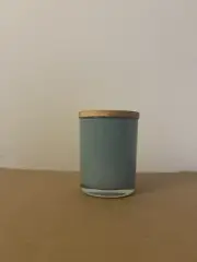 6 Empty Blue Candle Jars with Lids 6.7oz/200ml