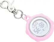 [Veemoon] Clip Digital Pocket Watch for Nursing Students Fob Watch with Chronograph Luminous Display Smooth Essential for Medical Staff School Use Hook Design