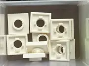 LEGO Parts - White Tile 2 x 2 w Large Hole - No 27448 - QTY 10
