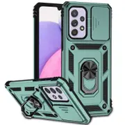 For Samsung Galaxy A33 5G Case, Strong Shielding Cover, Camera Protection, Holder, Dark Green