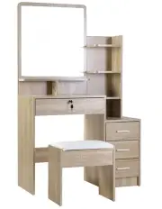 [Artiss] Dressing Table Set 4 Drawers in Oak