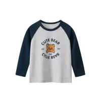 在飛比找蝦皮商城優惠-90-140CM 童裝秋季新款 小熊兒童長袖T恤長袖上衣寶寶