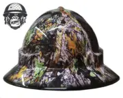 Custom Hydrographic Safety Hard Hat Mining CAMO LEAVES PRO CHOICE WIDE BRIM