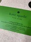 Rare Kate Spade Blush Pink White Hearts Full Sheet Set 4pc Valentines New Cotton