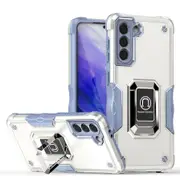 Samsung S21 Plus Shockproof Magnetic With Ring Holder - White