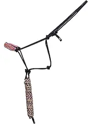 BLACK HOOF Barrel Racer Western Navajo Braided Paracord Nose Rope Halter w/Tri Color Hand Braided 9' Lead