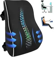 Ergonomic Lumbar Support Pillow for Office Chair, Car Seat, and Travel | Memory Foam Back Cushion for Pain Relief and Posture Correction | Ideal for Home, Office, and Car Use