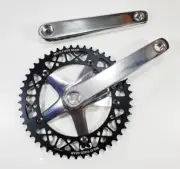 Fixed gear Single Speed Track Crankset & BB 144BCD Silver/Black 170mm MOJO 52t