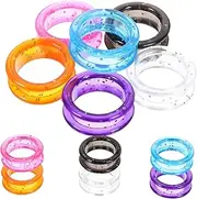 TOVINANNA 12pcs Silicone Finger Rings for Hair Cutting Pet Grooming Scissors Comfortable Durable Protectors Colors for Enhanced Grip Reduced Discomfort