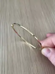 Minimal 14k Yellow Gold Bangle for Every Day Wear