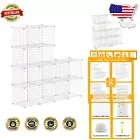 12-Cube Wire Storage Organizer: Customizable & Durable for Home & Office