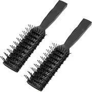 Hair Brush Vented Vented Hair Brush, 2PCS Wide Teeth Vent with Ball Tipped Bristles, Plastic Perforated with Hollow-Out Back