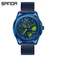 在飛比找Yahoo!奇摩拍賣優惠-現貨手錶腕錶三達手錶男士個性炫酷石英錶創意旋轉盤車輪腕錶10