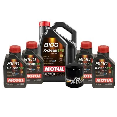 9L Motul 8100 X-CLEAN EFE 5W30 Wix XP Filter Engine Motor Oil Change Kit API SN