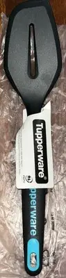 Tupperware Chef Series Nylon Slotted Spatula Flippers Cooking Utensils Black 13"