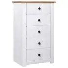 vidaXL Sideboard White 46x40x89 cm Pine Panama Range BMG