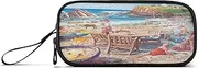 RPLIFE Piece Ocean Shore Pencil Bag Case, Canvas Pencil Pouch, Pencil Pouch for Girls