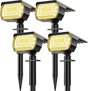 Solar Landscape Spot Lights Outdoor, (4 Pack/57 LED), IP65 Waterproof, Lights for Garden Gate Yard Garage Pathway Outside with 3 Lighting Modes [Warm White]