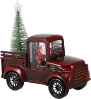 Tractor Ornament Office Desk Decoration Vintage Christmas Decoration Lantern Decor Battery Operated Snow Globes Table Lamp Christmas Desktop Decorate