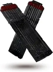 EKIND 18-Dart Clips Compatible with Nerf Elite Magazines - Quick Reload Soft Dart Ammo Clip for Nerf Toy Guns (2-Pack, Transparent Black)