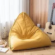 TOOPYW Bean Bag Chair Cover Waterproof Technical Cloth Beanbag Case (Without Filling) for Organizing Plush Toys or Textile, Sack Bean Bag,Yellow