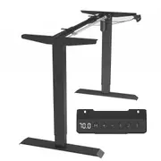 Advwin Electric Stand up Desk Frame Height Width Adjustable Sit Stand Standing Desk Base Workstation Black/White