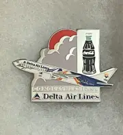 2002 Salt Lake City Olympics Delta Airlines/Coca Cola Airplane Pin