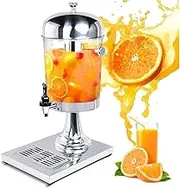 Juice Dispenser 8L Drink Dispenser with Tap & Ice Chamber, Commercial Drinks Dispenser Warm/Cold Beverage Dispenser for Tea Lemonade Coffee,Cold Beverage Dispenser