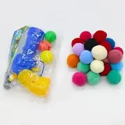 Plastic Ball Launcher Pet Toy / Plush Ball / Set Set - 1 Gun & 33 Ball - Random Color - One Size