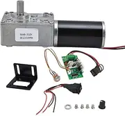Baxnore DC Geared Motor with 8mm Shaft, Low Noise Brass Gear, 30-400 RPM Adjustable Speed for Window Openers, Industrial Automation (12V30RPM)