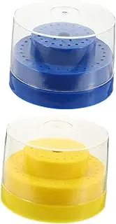 CRILSTYLEO 2 pcs Nail Bits Stand Durable Plastic Nail Drill Bit Holder Easy Display Organizing