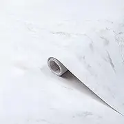 d-c-fix Adhesive Film for Furniture Marble Matt White Stone PVC Plastic Vinyl Waterproof Decorative for Kitchen, Cabinet, Paper Holder Coating 67.5cm x 2m