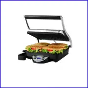 Digital Temperature Control Sandwich Maker - Nonstick Panini Press with Timer