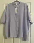 NWT $138 Eileen Fisher Wisteria Organic Cotton Lofty Gauze Sirt 2X 3X