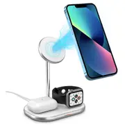 Energizer WCP303 3 in 1 MagSafe Wireless Charging Station - White