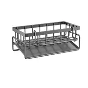 Sponge Soap Brush Steel Holder Kitchen Sink Drain Caddy Rack Storage Organizer