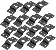 15pcs Speaker Rear Hook Stands Bar Adjustable Hooks for Hanging Heavy Duty Shelves Bookends Heavy Duty Hooks Wall Mount Speakers Wire Coat Hanger Stand Sound Tape Clamp Black Iron