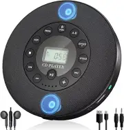 Lukasa Portable Bluetooth CD Player Built-in Speaker Stereo, Personal Walkman MP