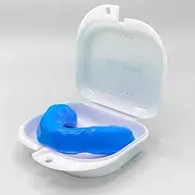 Custom-Fit Mouth Guard For Sports - Impact-Resistant, BPA-Free, Includes Storage Case and Impression Kit - Blue Color