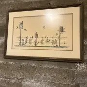 Beautiful Professionally Framed Bird Cross-stitch Finished