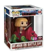 HE-MAN ON BATTLE CAT Funko POP! Masters of the Universe 84 Flocked motu NEW &