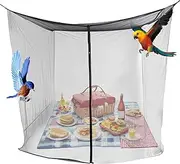 Krujecnt Fly Bed Net | Bed Curtains,Black Safety Protection Curtains Portable Canopy for Bedroom Camping Travel Outdoor Dormitory